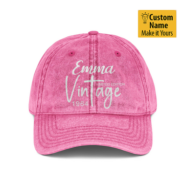 Personalized Name - 1964 Year Hat – Custom Embroidery - Birthday Gift - CozyWix™