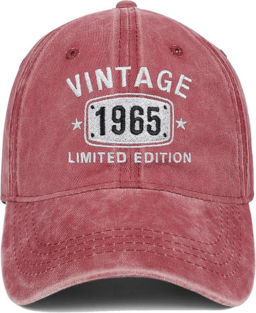 Personalized Birthday Name - Classic Vintage 1965 Cap Embroidery - Birthday Gift Ideas