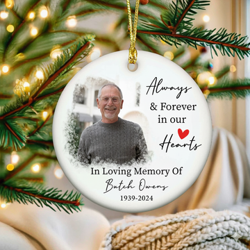 CozyWix™ Custom Christmas Ornament – Custom Photo Memorial Ornament