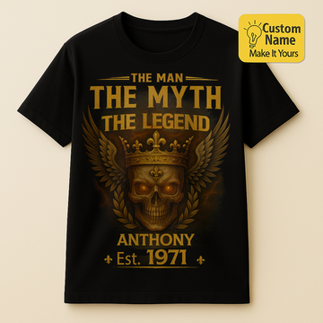 Personalized Birthday T-Shirt – The Man The Myth The Legend Custom name 1971 years  – Unique Birthday Gifts - Birthday Gift Ideas
