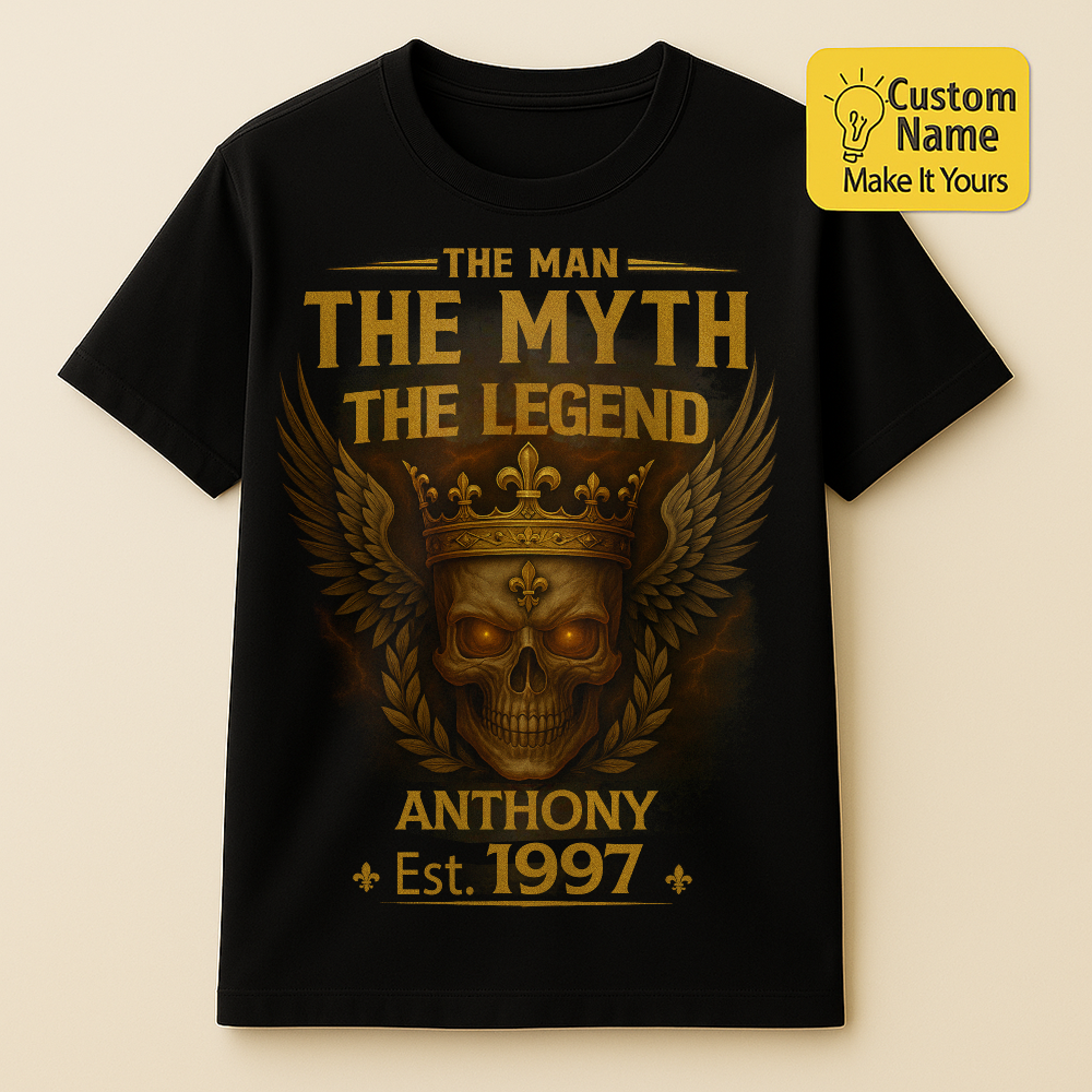 Personalized Birthday T-Shirt – The Man The Myth The Legend Custom name 1997 years  – Unique Birthday Gifts - Birthday Gift Ideas