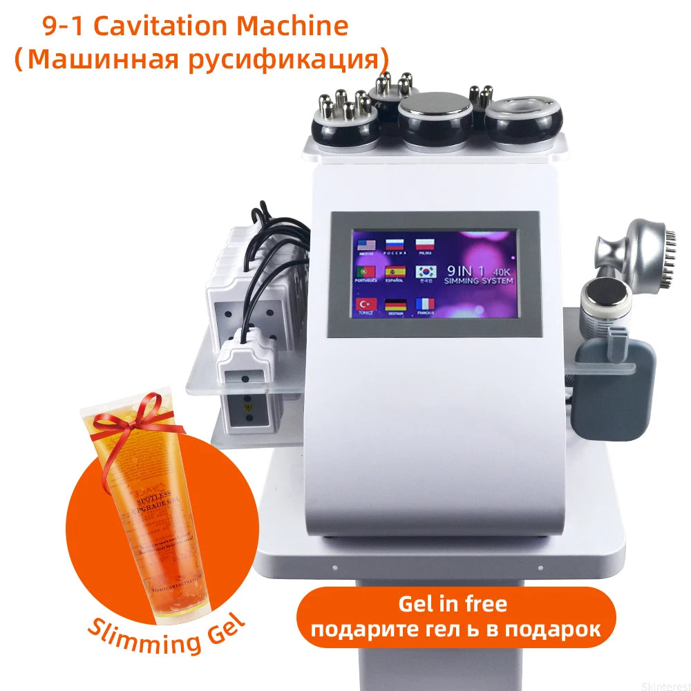 Skinterest 3/4/6/9-in-1 KIM 8 40K Cavitation Machine Vibration Dredging Meridian Device Fat Burning Body Shaping Machine