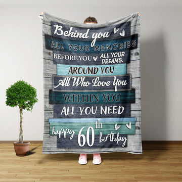 Personalized Birthday –  60th Birthday Gift Blankets Custom name - Birthday Gift Ideas