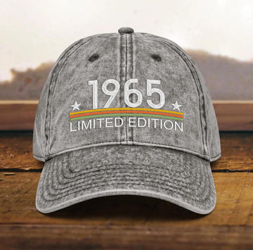 Personalized Birthday Name - Limited Edition 1965 Baseball Cap Embroidery - Birthday Gift Ideas