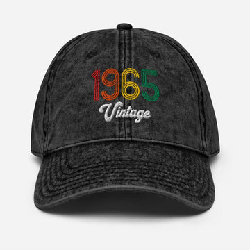 Personalized Birthday Name - Retro Rainbow Style 1965 Cap Embroidery - Birthday Gift Ideas
