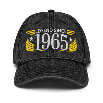 Personalized Birthday Name - Retro Wings Legend Since 1965 Cap Embroidery - Birthday Gift Ideas