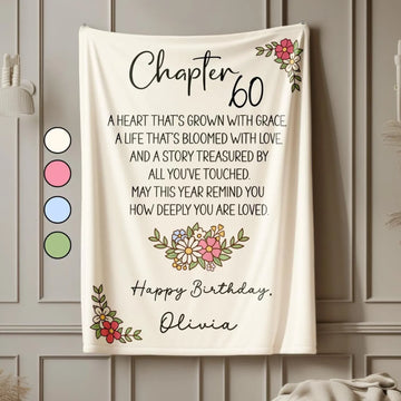 Personalized Birthday –  60th Birthday Gift Blankets - Birthday Gift Ideas