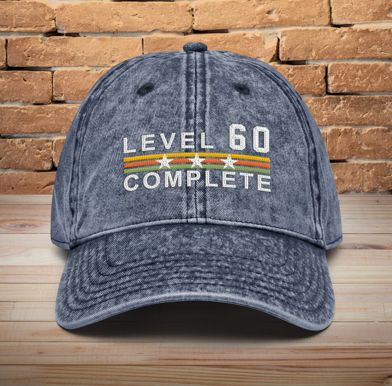 Personalized Birthday Name - Level 60 Complete 1965 Cap Embroidery - Birthday Gift Ideas