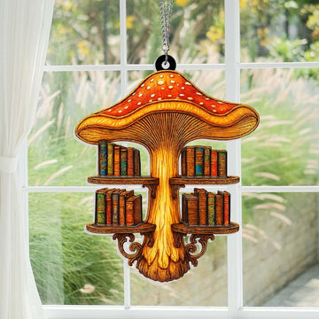 Bookaholic Lover Stained Glass - Personalized Suncatcher Ornament