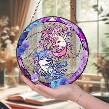 Handcrafted Pokemon Stained Glass - Personalized Suncatcher Ornament