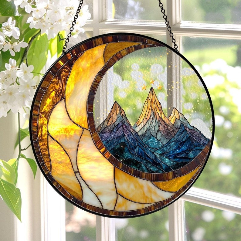 Night Court Stained Glass - Personalized Suncatcher Ornament
