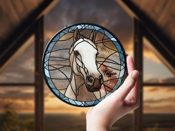 Animals Portrait Custom Photo Stained Glass - Personalized Suncatcher Ornament